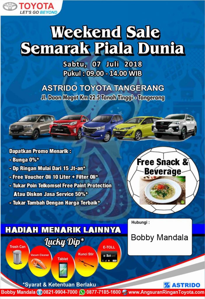 Promo Harga Mobil Toyota Spesial World Cup 2018